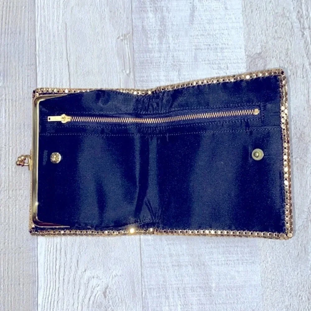 Whiting & Davis gold Walker gold mesh